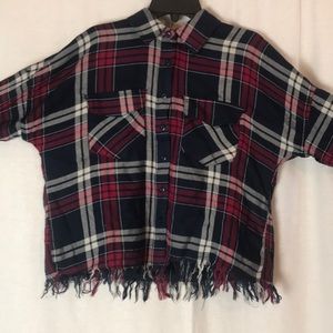 Rue 21 Frayed Bottom Flannel